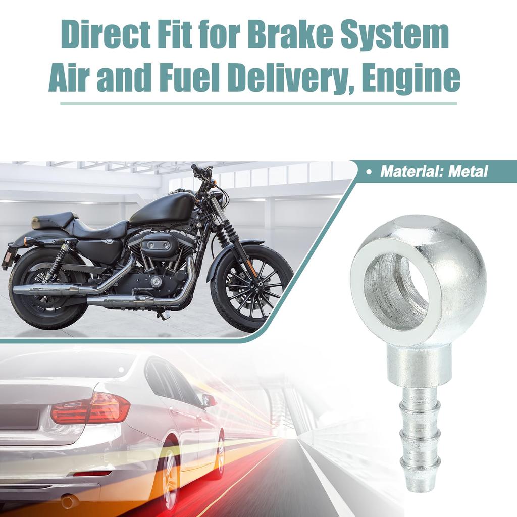 ACROPIX 1 Pcs Banjo Hose Barb Bolt Fittings Universal Banjo Fitting Fuel Line Adapter