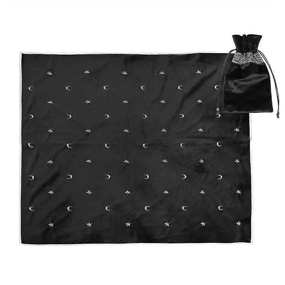 Altar Tarot Table Cloth Velvet Tarot Divination Tablecloth With Tarot Cards Bag Board   Game Accessories Black