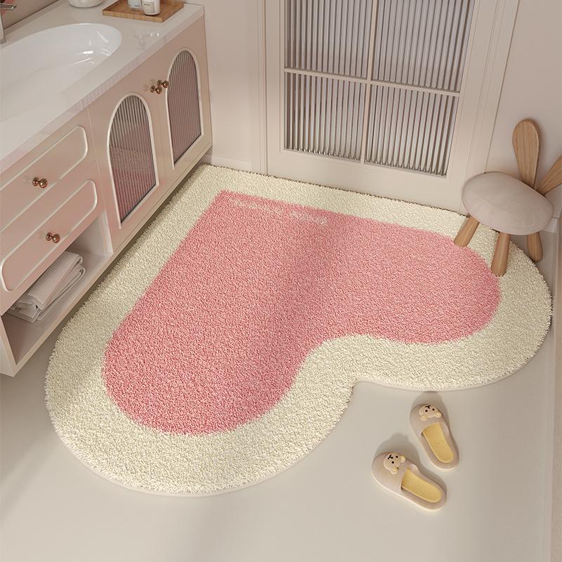 Heart Shape Carpets for Living Room Dopamine Color Bedroom Decor Carpet Thick Plush Lounge Floor Mat Fluffy Soft Cloakroom Rug