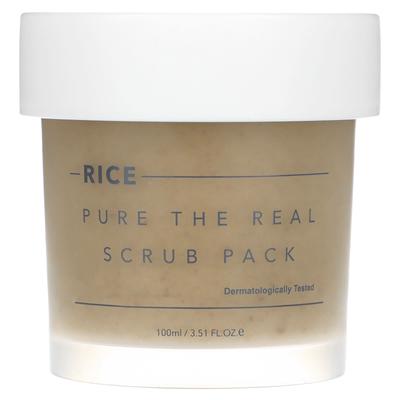 Rice Pure The Real Scrub Pack, 3.51 Fl Oz (100 Ml)