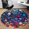 1pc Star Confetti Office Round Area Rug, Indoor Mat Suitable For Office, Under Office Chairs Bedroom Living Room Home Decor, Room Deco 077