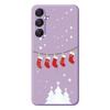 For Samsung Galaxy A16 5G/4G Case Christmas Stockings Pattern Printing Straight Edge TPU Phone Back Cover