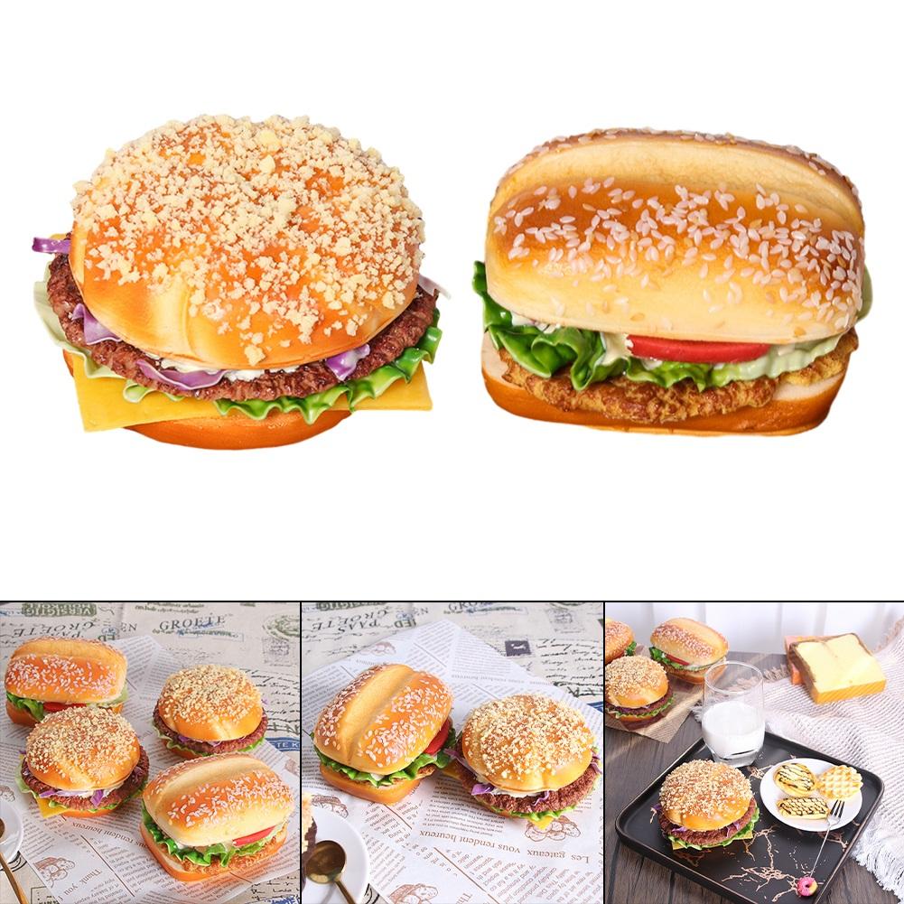 Children\'s Toy Burger Model Realistic Refrigerator Magnet