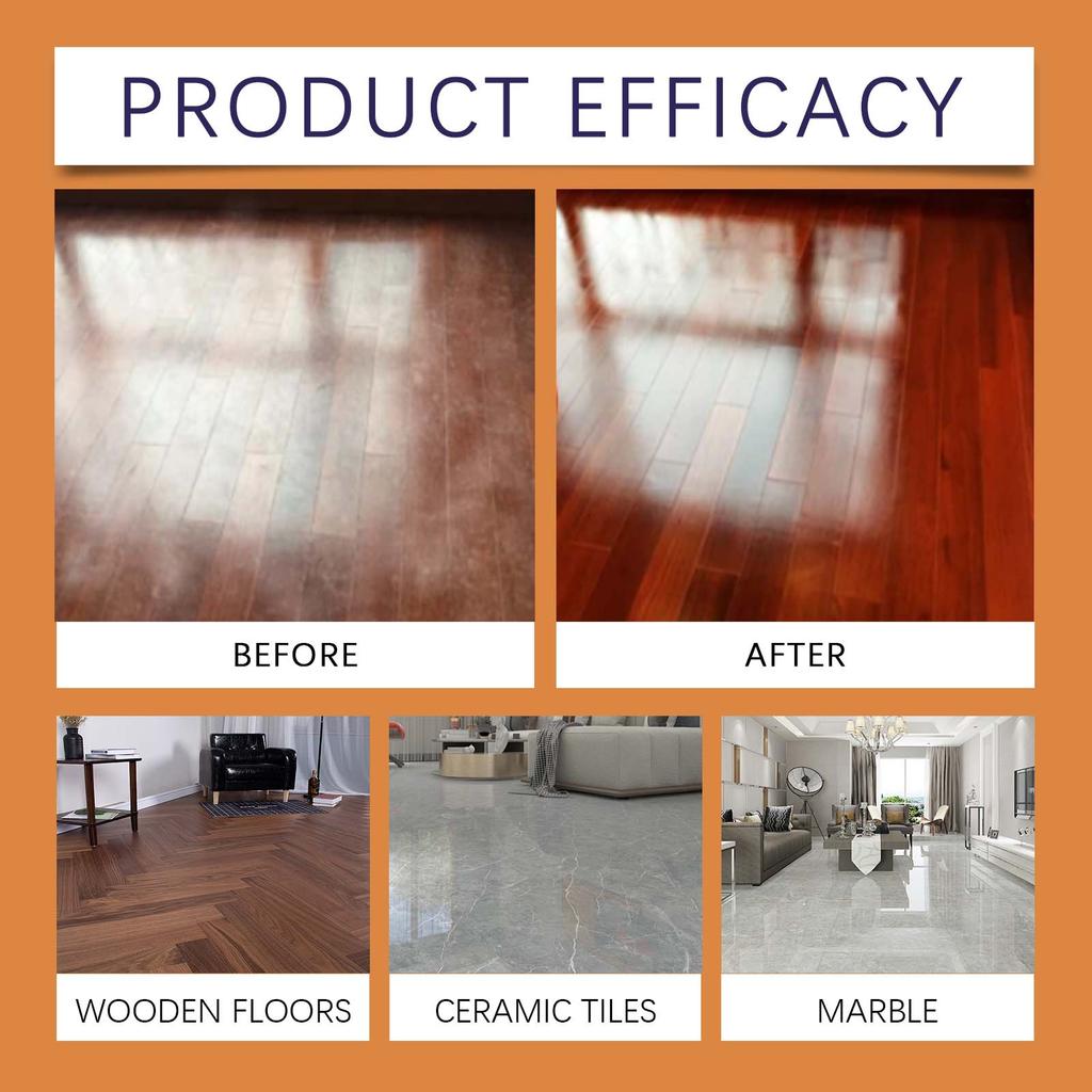 Wood Floor Cleaner Natural Shine Restorer Parquet Polish Daily Floor Maintenance Laminate Brightener Grease Dirt Remover Care