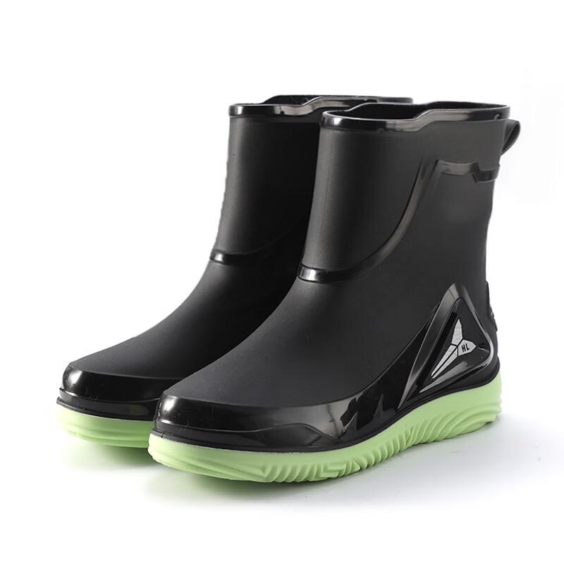 Bozong Men s Fashion Low-Top Waterproof Rain Boots 40