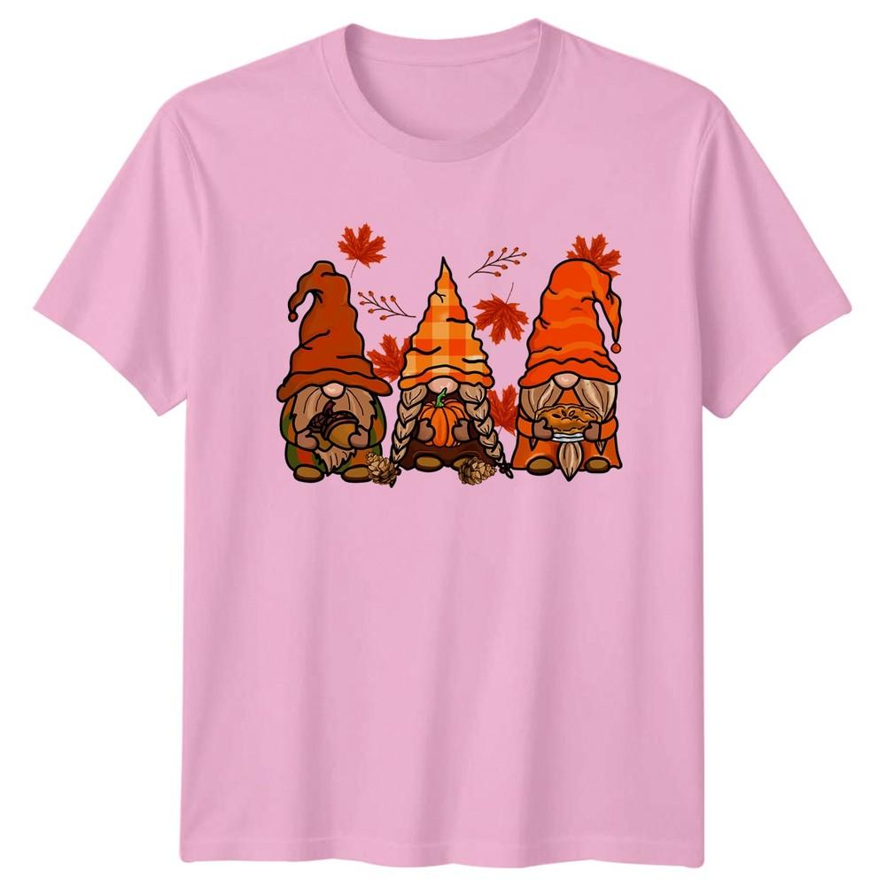 Gnome Holding Acorn Pumpkin Pie Unisexs TShirt Harvest Thanksgiving Gift For Her