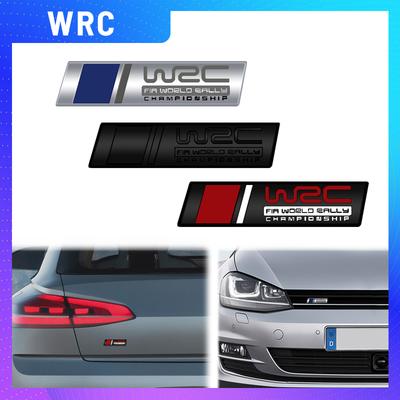 1 ks kovové logo WRC FIA Mistrovství světa v rally pro Polo Golf Jetta CC Bora Znak na přední mřížku vozu Zadní víko kufru Samolepka Odznak