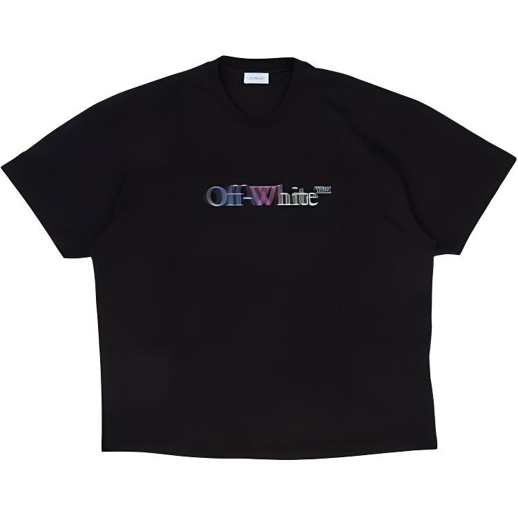 

Off-White Letter Round Neck Short Sleeve T-Shirt Men Tops Black OMAA161S25JER0041084 S