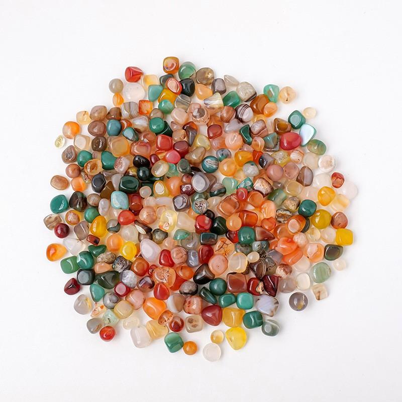 

Natural Colored Agate Stone Irregular 8-12mm, 100g One Size жёлтый
