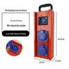 Compact Industrial Power Strip with RCD and Display for Construction Sites