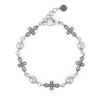 Jbans Classic Antique Cross Ball Pendant Mix Surgical Steel Bracelet (C2501Ac1261_Sv)