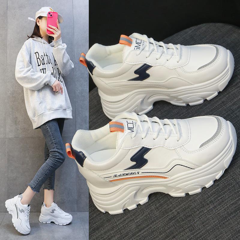 Good-looking Casual Sneaker Women's Four Seasons New Lightweight Non-Slip All-Matching Fashion High Western Style Dad Shoes