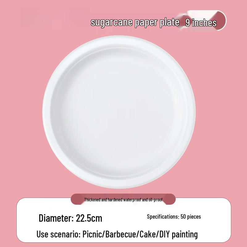Disposable White Paper Plates