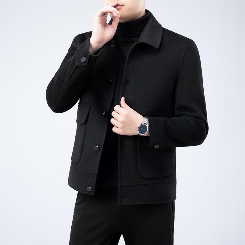 Firstview Men's Casual Double-sided Wool Lapel Overcoat FV24D1124