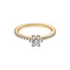 New 925 Silver Three-Leaf Clover Alphabet Heart Flower Women's Ring Suitable for Wedding Party Fashion DIY Gift