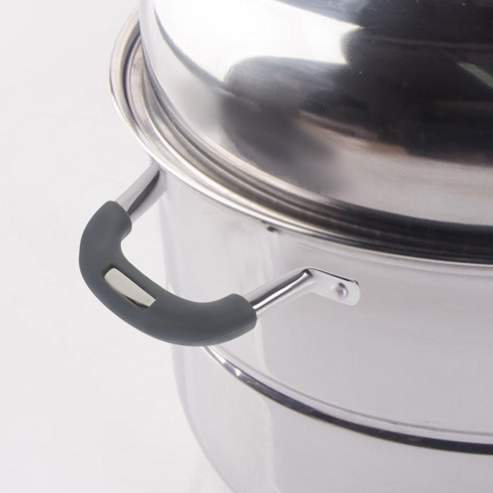 2Pcs Pot Side Handle Thickened Replacement Stable Silicone Non-Slip Grip Pan Side Handle Cooking Pot Parts Home Kitchen Use