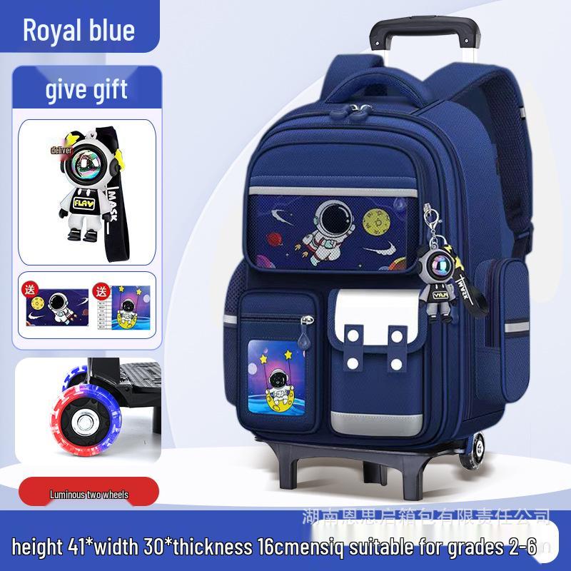 

Capybara Astronaut Kids Trolley Backpack for Grades 2-6