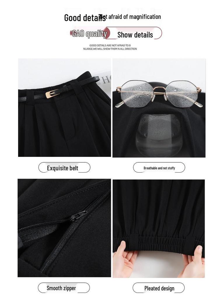 Spring 2026 Women's High Waist Wide Leg Straight Suit Pants