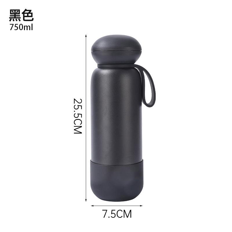 Borraccia Termica da 740 ml ad Alta Capacità con Manico Acciaio Inossidabile a Doppia Parete Sottovuoto per Bevande Regalo Tazza Termica da Esterno