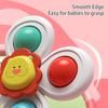 3Pcs/Set Baby Spinner Toy with Suction Cup Mushroom Lion Dinosaur Educational Table Bath Infant Spinning Fidget Toy Toddler Gift