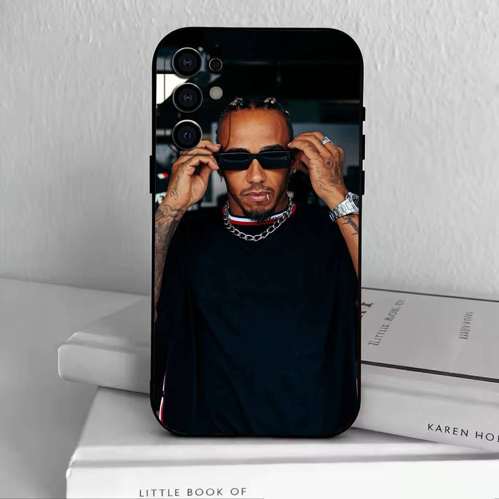 44 L-Lewis H-Hamilton Phone Case Black Silicone Soft For Samsung S25,S24,S21,S22,S23,S30,Ultra,S20,Plus,Fe,Lite