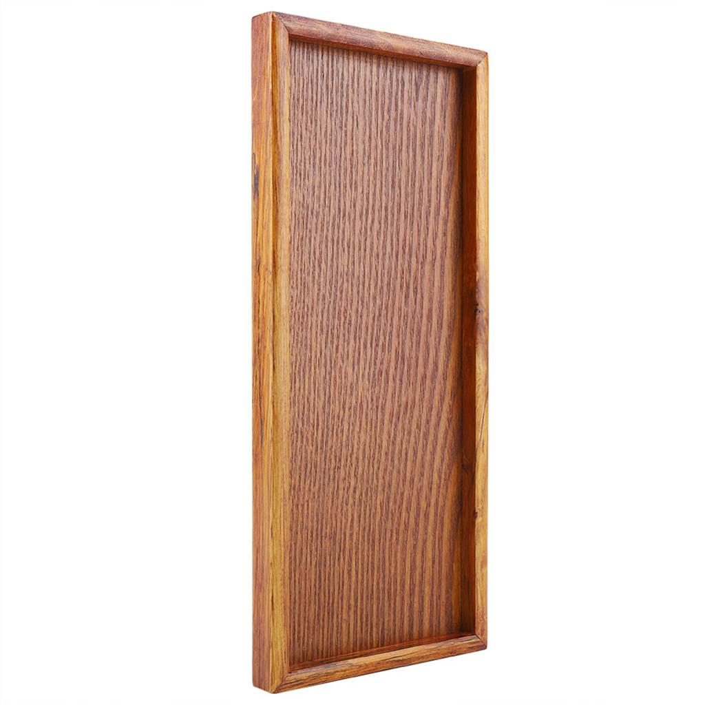 Rectangle Wooden Tea Tray Serving Table Plate Snacks Food Storage Dish for Hotel Home