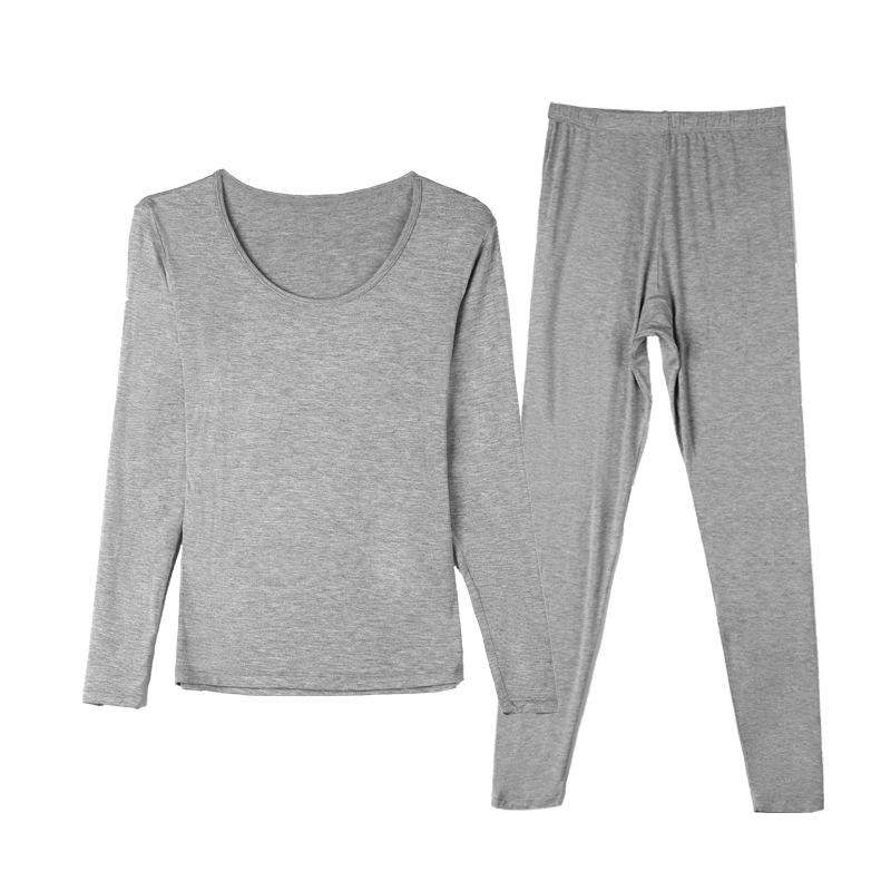 Women's Autumn Cotton Slim Fit Base Layer Set - Top and Pants