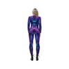 (M, Purple 2) Jumpsuit Sexy Print Cos Futuristic Clothing Tight Jumpsuit