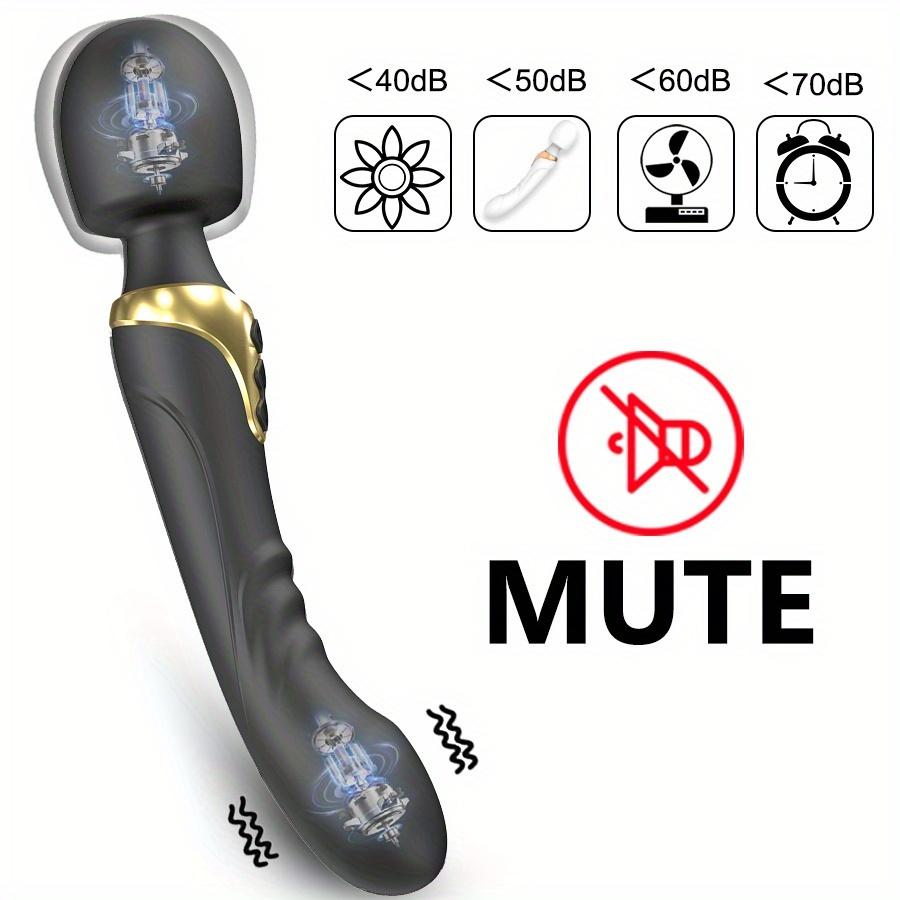 Vibratore Bacchetta AV in Silicone a Doppia Estremità 10 Modalità Stimolatore Clitorideo Massaggiatore Punto G Giocattolo Adulto Ricaricabile