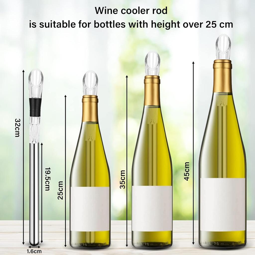 Weinkühler Set, Edelstahl Weinkühler Tasse Kühler Weinkühler Weinzubehör Weiß Rotwein Wein Weinset Weinliebhaber Geschenk