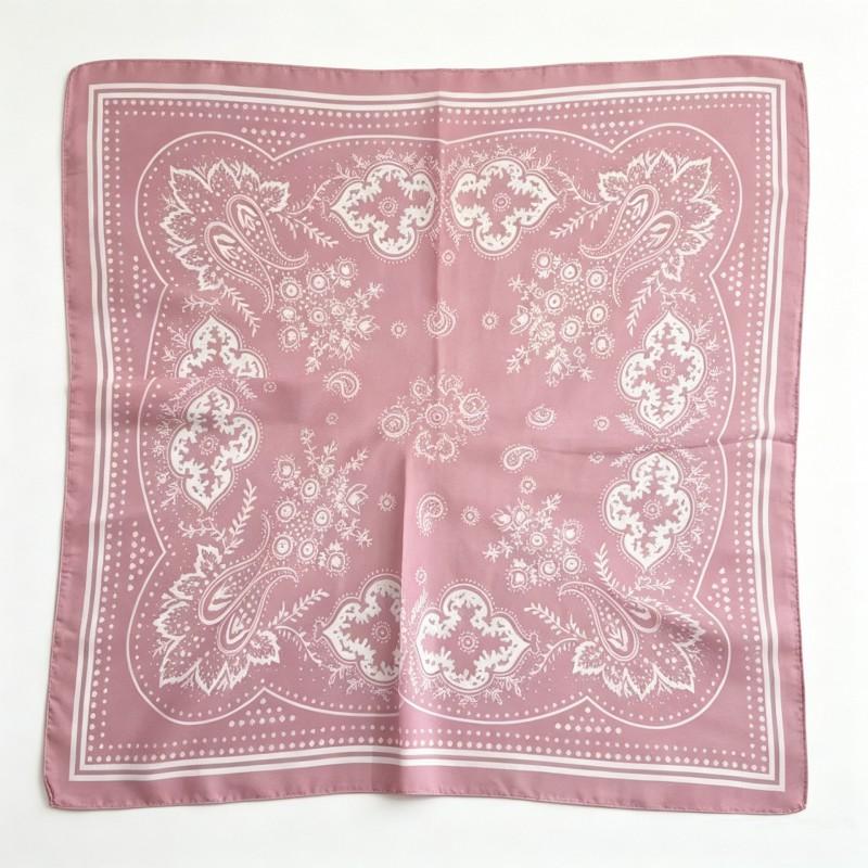 70x70cm Nylon Square Scarf Women Vintage Print Lightweight Accessory Office Casual Hair Styling