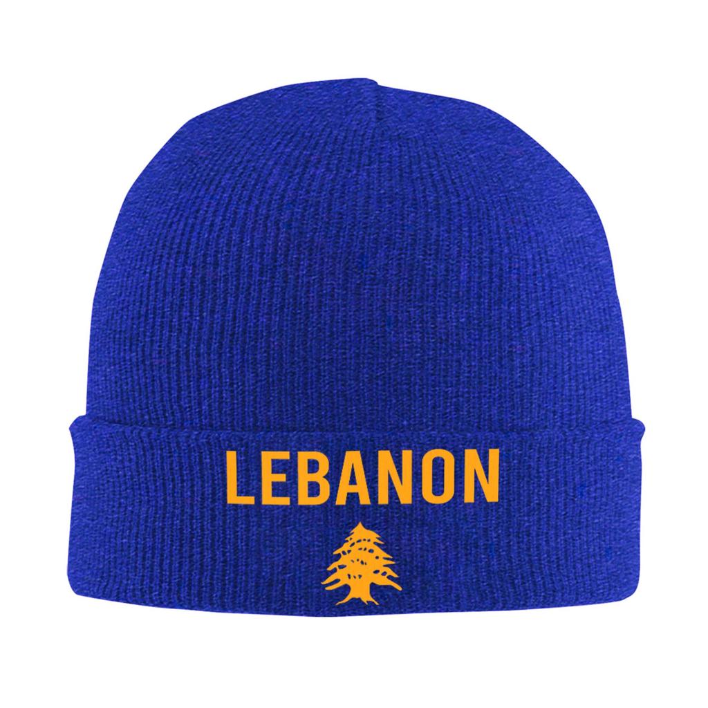 Lebanon Flag Map Beirut Cedar Tree Lebanese Knitted Hat Womens Unisexs Beanie Autumn Winter Hat Hip Hop Melon Cap