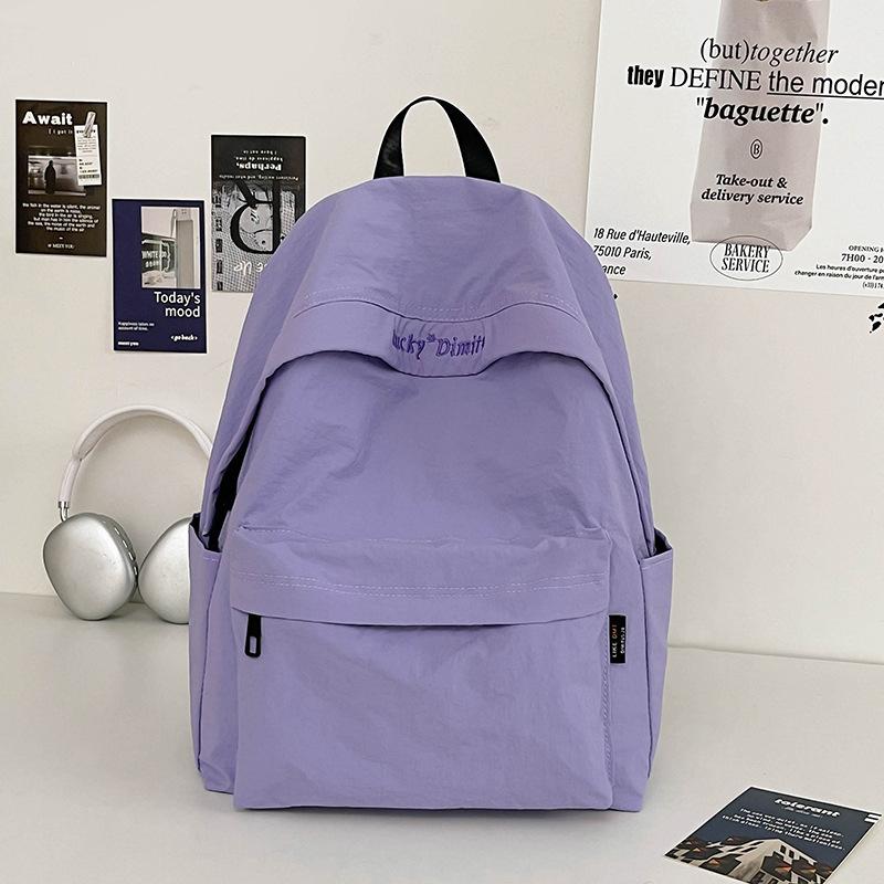School bag new school bag female junior high school students outdoor lightweight simple backpack female high school students large capacity backpack