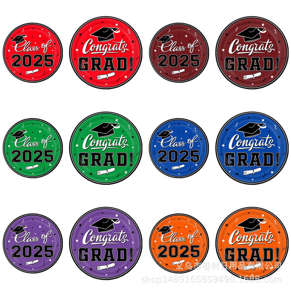 Graduation Season Themed Party Supplies Graduation Season Party Decoration Banner Flag Paper Plate Paper Tissue Tableware Arrangement Props
