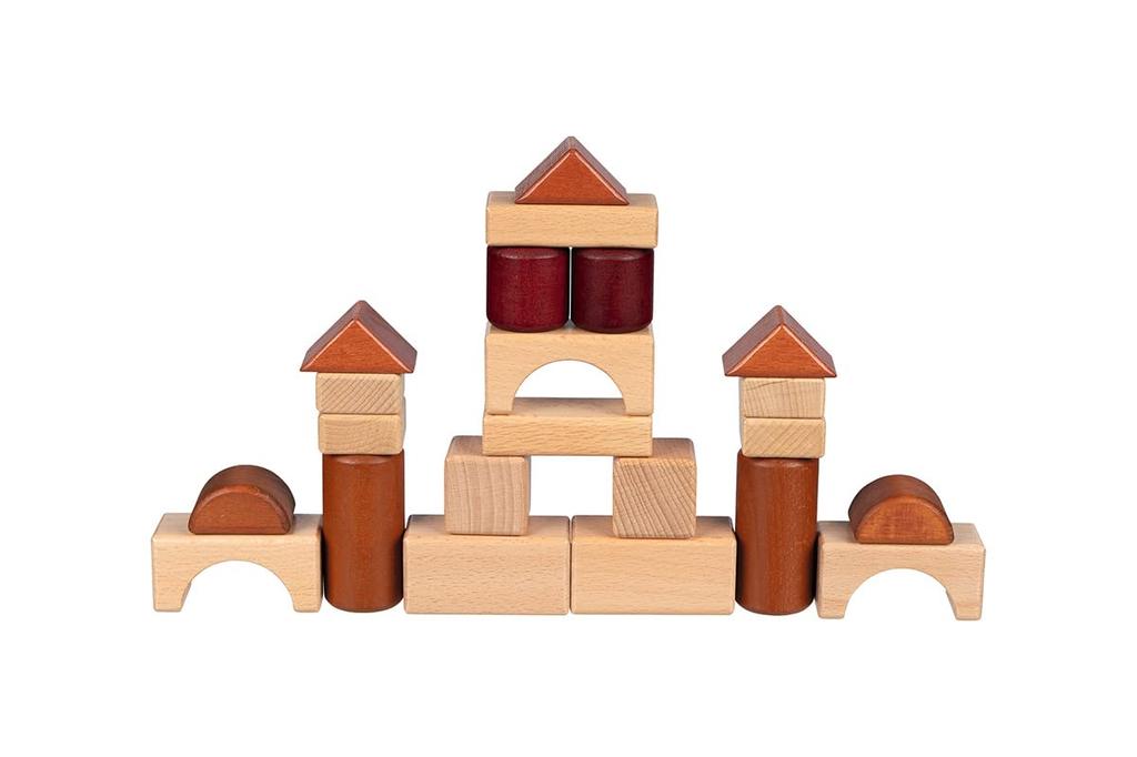 Set de blocuri de construcție din lemn masiv goki