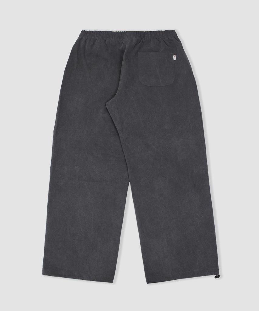 CAMEL WORK Wide Cotton Parachute Pants (Pigment Charcoal)