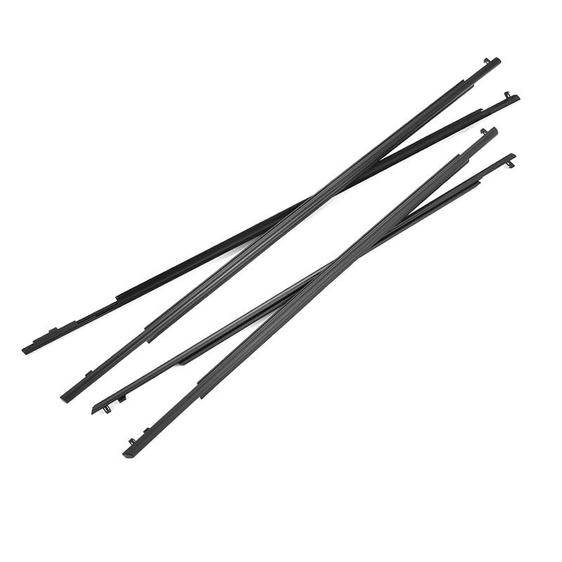 4Pcs Window Moulding Trim For Toyota Prius 2010-2015 Weatherstrip Seal Side Door Glass Rubber Belt Waterproof Black 75720-47021