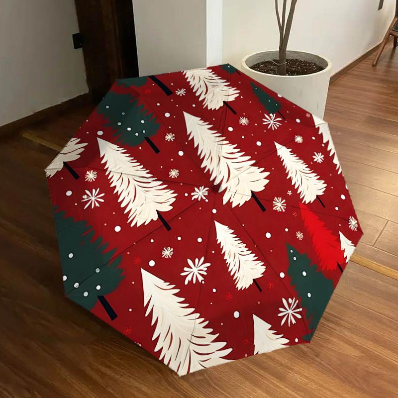 

1pc Winter Wonderland Pattern Automatic Open/Close Umbrella, Formal Events - Ideal Gift for Family or Friends, Outdoor Accessory yy251211260