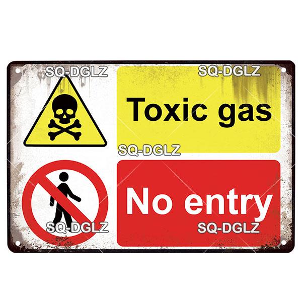 [SQ-DGLZ] ГАРАЖ Винтажная Металлическая Табличка Жестяная Табличка Плакат Ретро Декор Стен Гаража Украшение Бара Старый Автоклуб Мужская Пещера ГАЗ/МАСЛО Опасно 20x30cm（7.8x11.8inch）