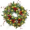Christmas Wreath Door Hanging Decor Home Mall Window Party Festive Simulation Ornament
