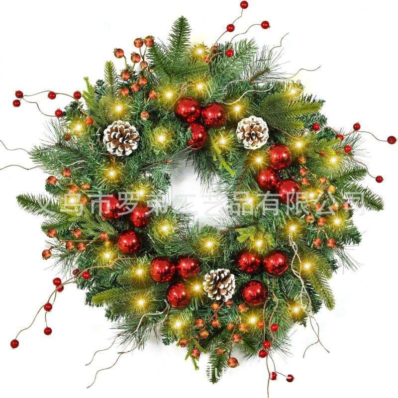 Christmas Wreath Door Hanging Decor Home Mall Window Party Festive Simulation Ornament