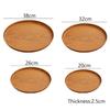 1Pcs Round Water Cup Tray Handmade Dishes Plate Durable Imitation Wooden Tray  Home Use