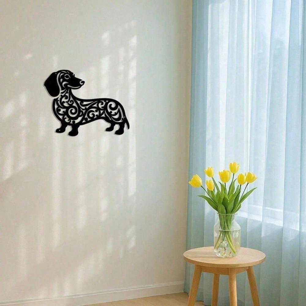 Dachshund Metal Wall Art Outdoor Garden Decor Weather Resistant
