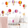 3D Hot Air Balloon Love Heart Clouds Paper String Room Wall Background Hanging Banner Birthday Baby Shower Party Decorations