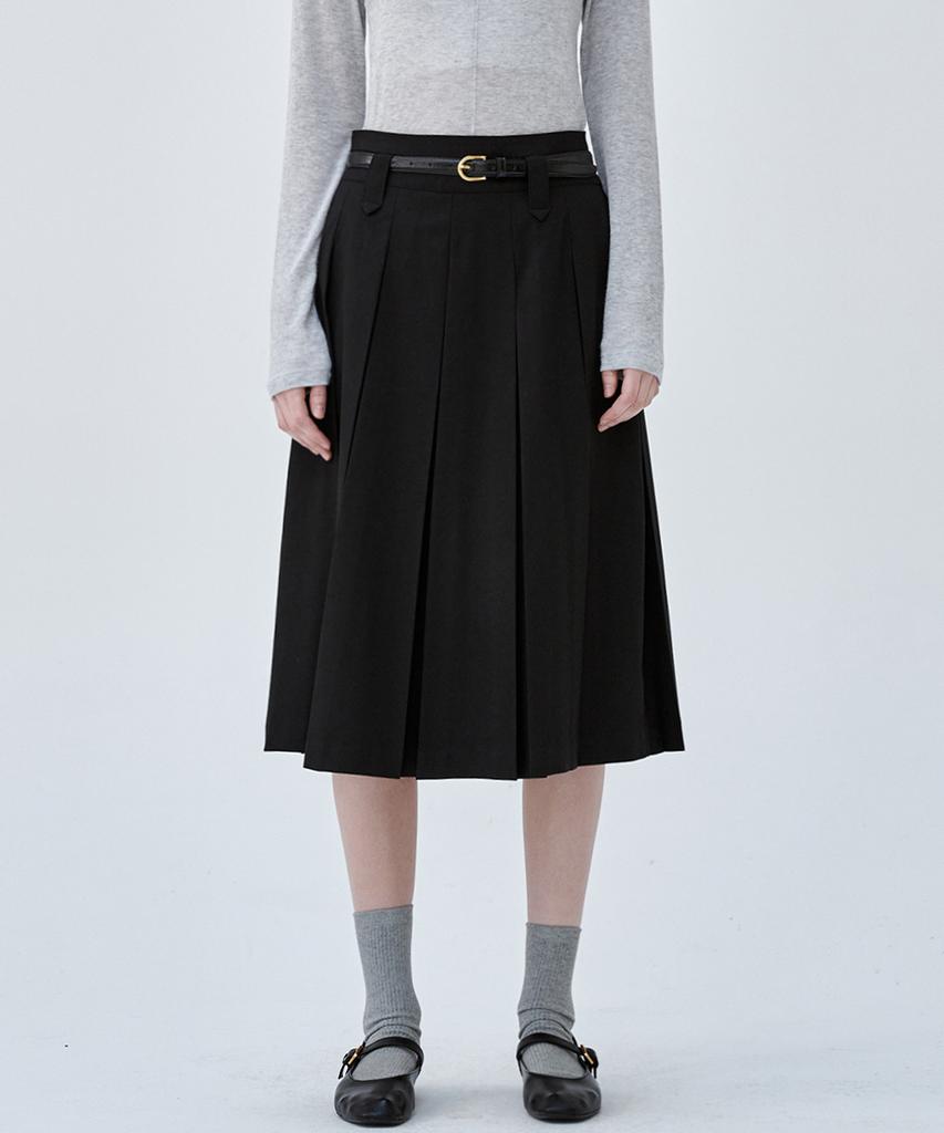 Marop 3113 Pleated Skirt (Black)