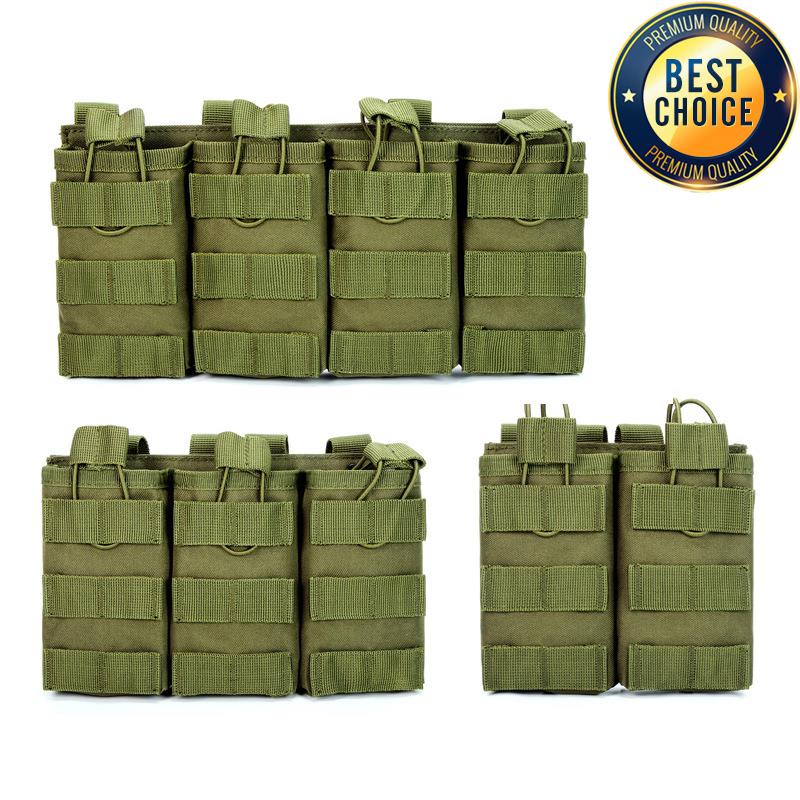 1000D Tactical Magazine Pouch Double/Triple/Quadruple Mag Pouch Airsoft Ak 7.62/5.56mm M4 Ar Rifle Hunting Accessories