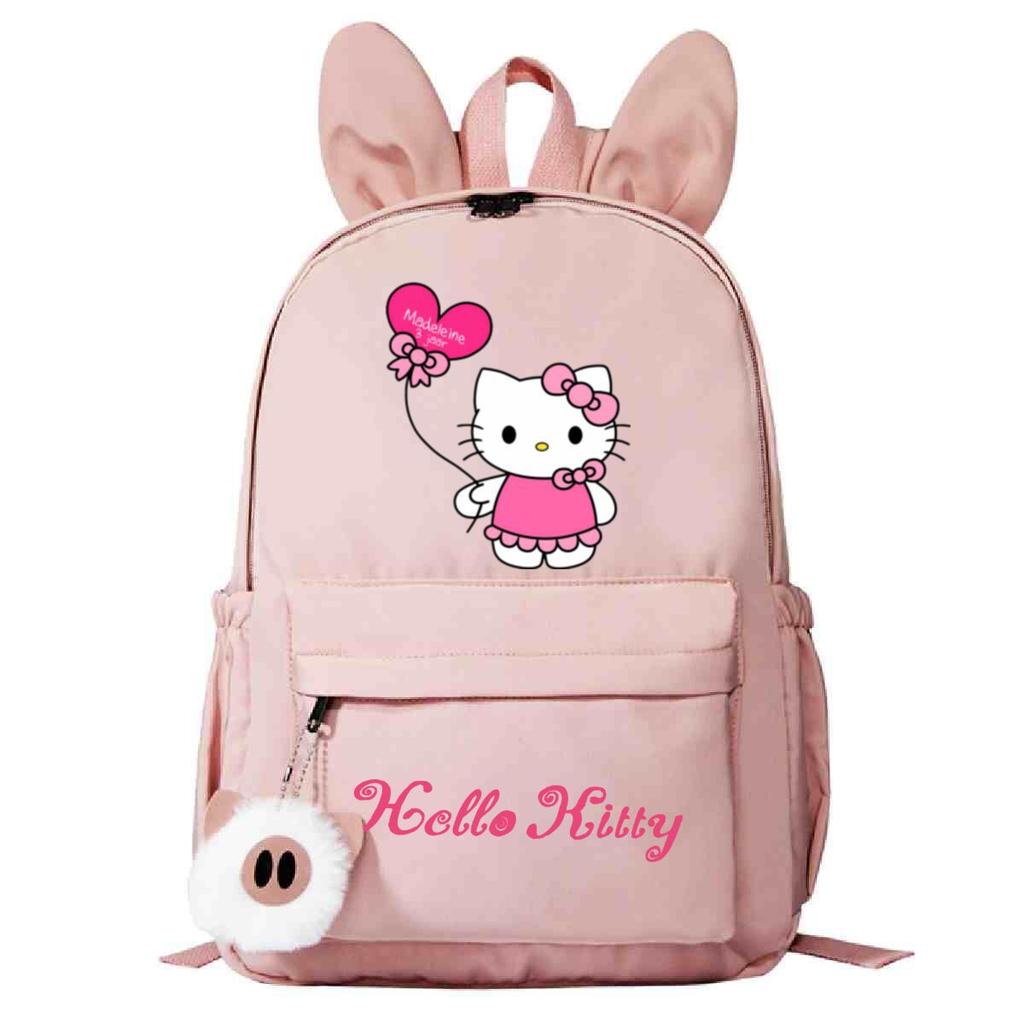 College Style Cute Print Junior High School High School Student Schoolbag Large Capacity Rabbit Ears Backpack Female