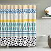 Modern Crystal Shower Curtain, Diamond Pattern Bath Decoration, White Waterfall Style Fabric Curtains for Bathroom Showers Size