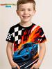 Kids Clothes Boys Tshirt Short Sleeve Stylish Car Racing Graphic T Shirts Children Summer Clothes Casual Streetwear Boys Clothes