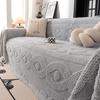 Solid Color Luxury Plush Sofa Towel Winter Warm Thick Velvet Sofa Covers L-shaped Sectional Non-slip Slipcovers for Living Room